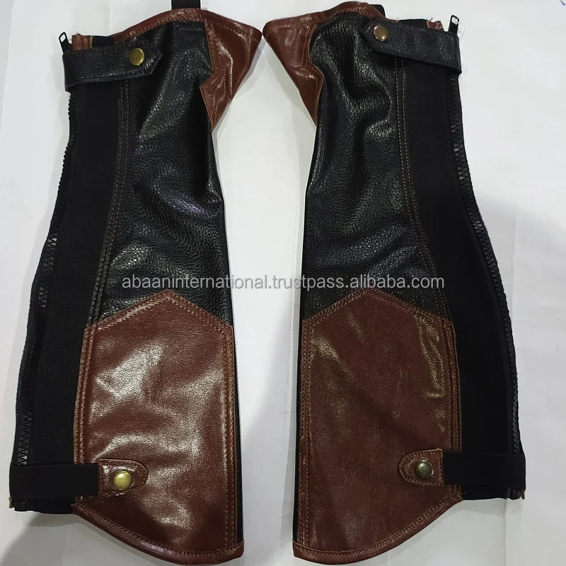 Adult Horse Riding Half Chaps anatomic design Available in two heights and calf sizes Made by Synthetic