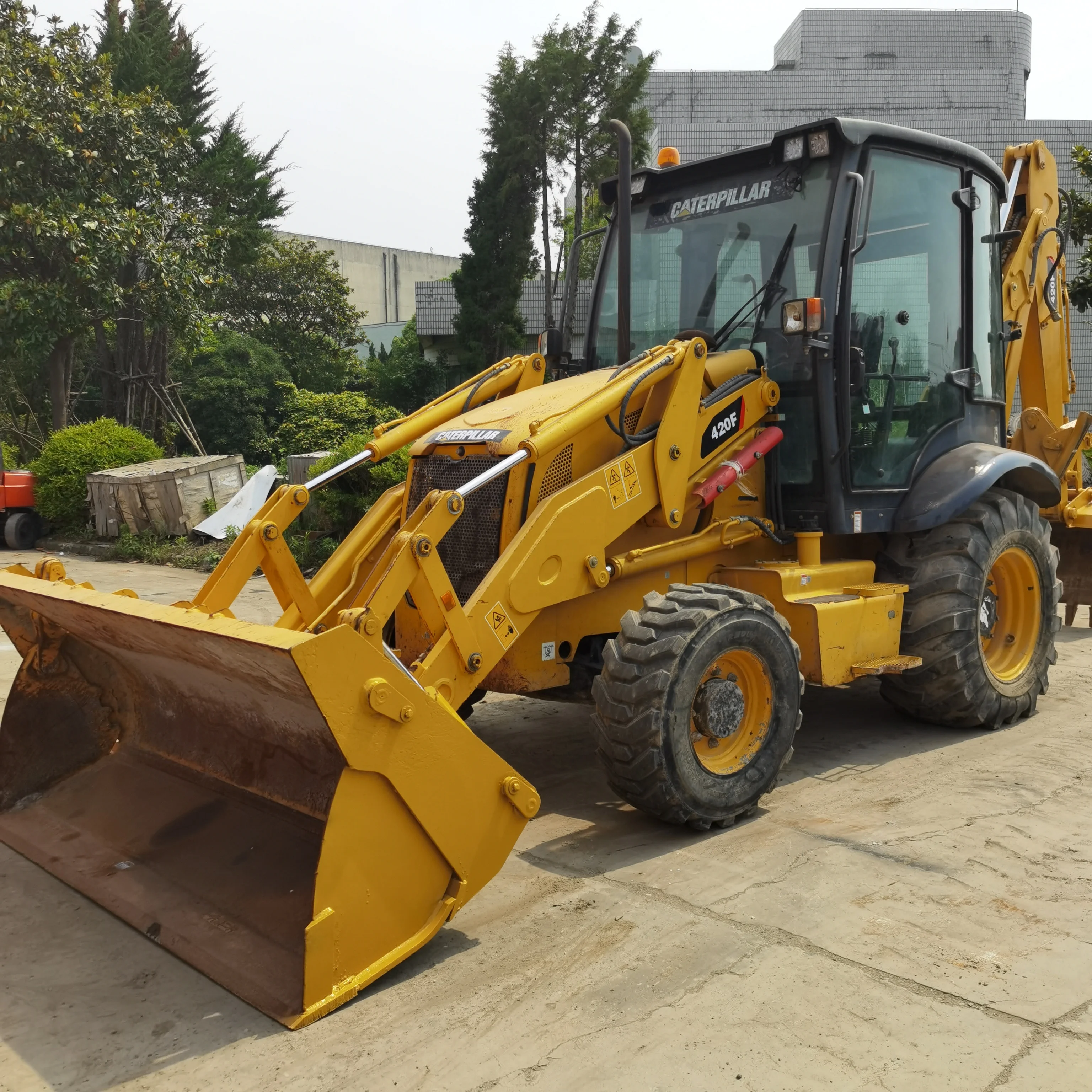 4x4 used Caterpillar 420F 420E backhoe loader for sale, cheap used CAT 420 backhoe at low price