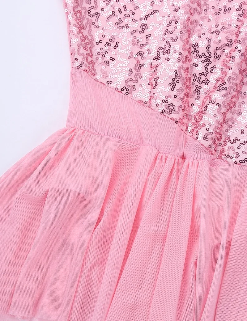6-14 Kids Dancewear Manufacturer Girls Stage Dance Performance Wear Modern Contemporary Ballroom Lyrical Dance Costumes Dresses
