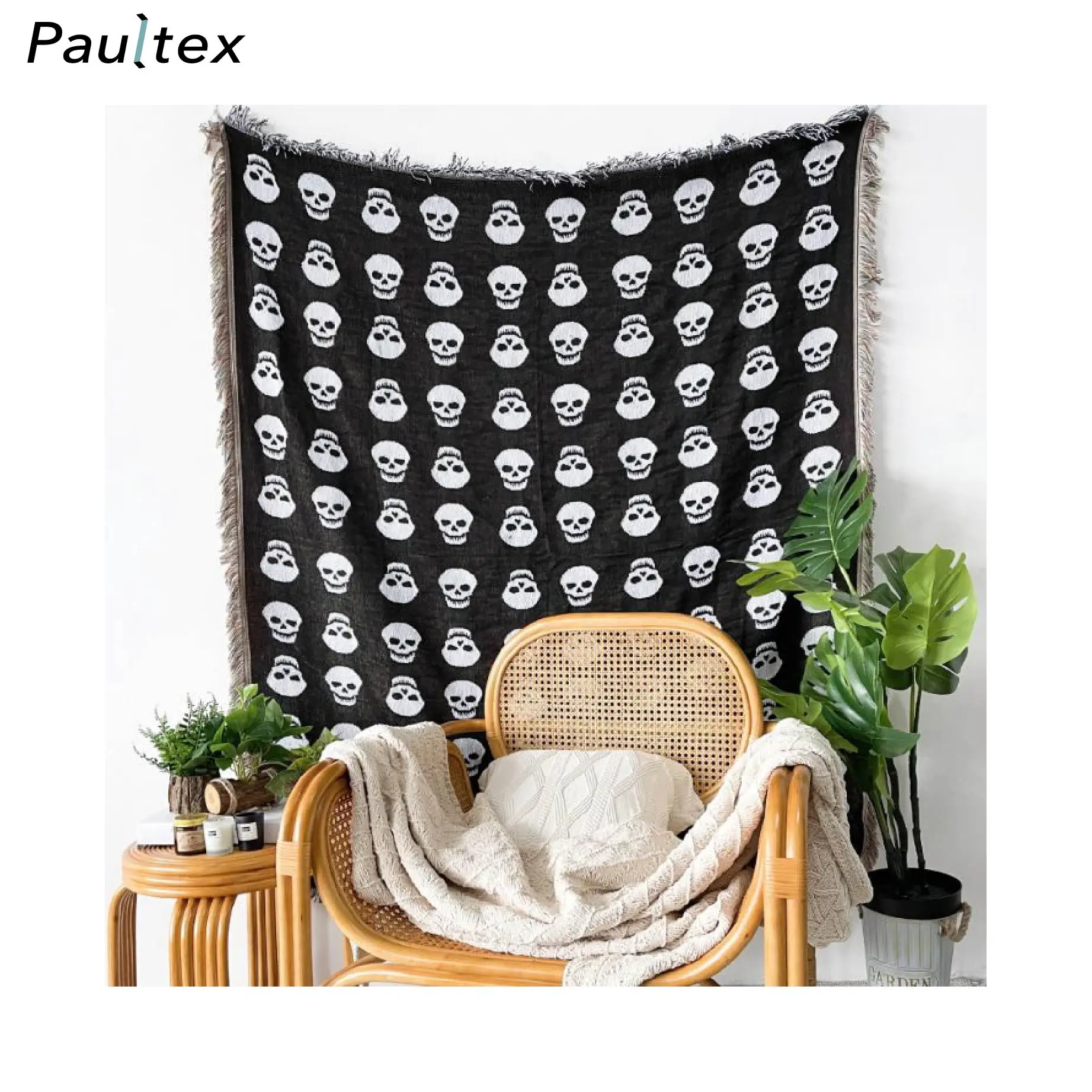 Hot Trendy Personalized Creative Sofa Knitted Tapestry Custom Logo Blanket