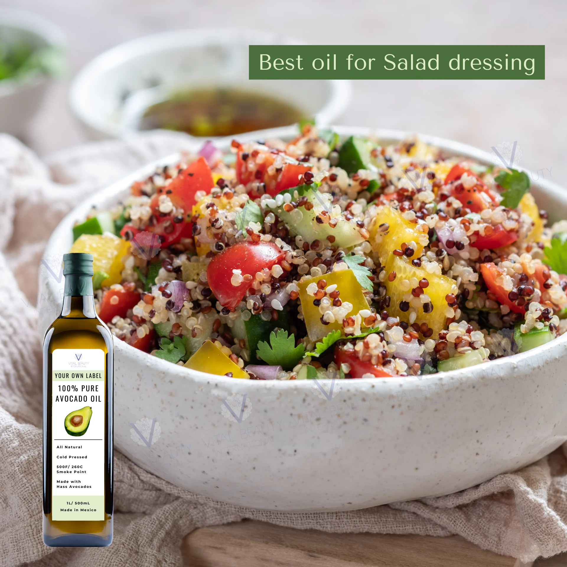 100% Natural Cold Pressed Avocado Oil made with Hass Avocado 1L or 500mL keto food