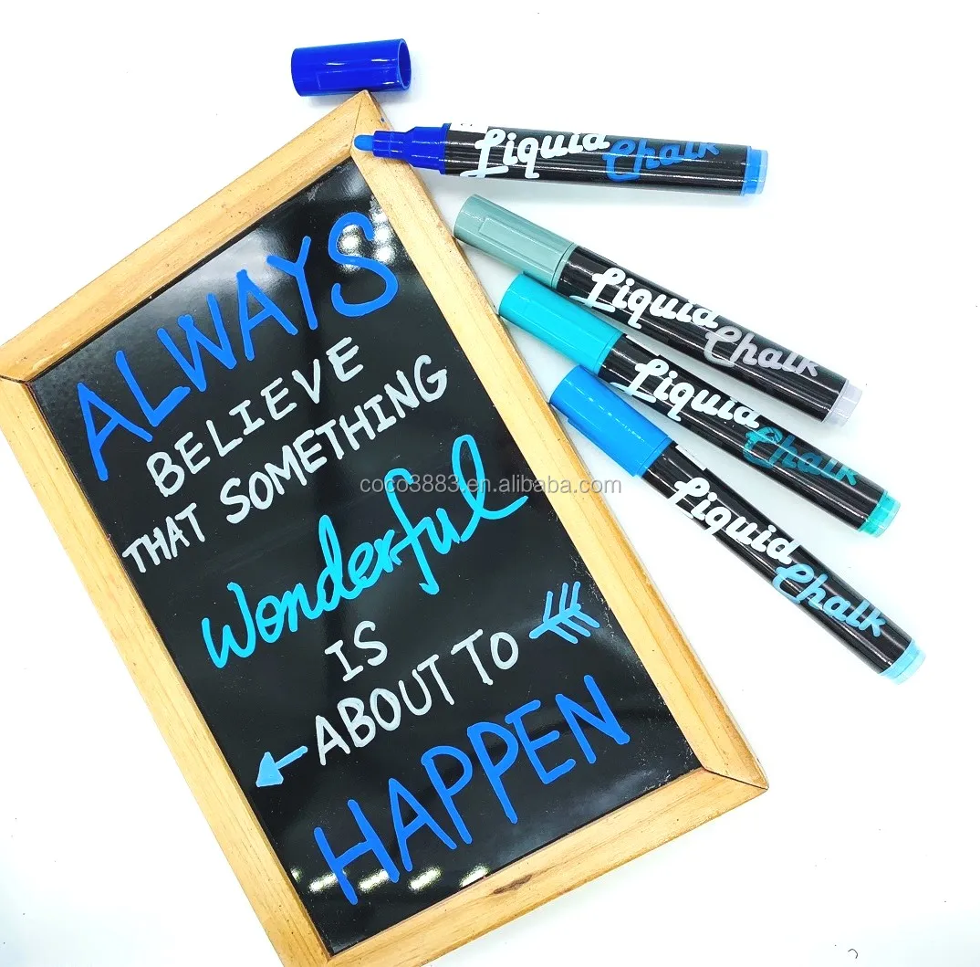 5mm Bullet Chisel Nib Erasable Liquid Chalk Marker 50 colors