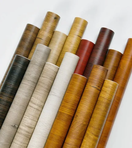Removable Wood Grain Vinyl Wrap with Fire Resistant Matte Finish
