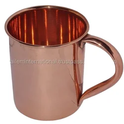 Copper moscow mug with copper handle and branding options