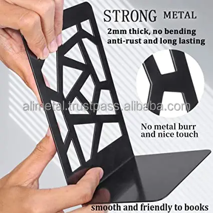 Metal Bookend Decorative Book End for Home office school Shelve Books  Geometric and completely customizable