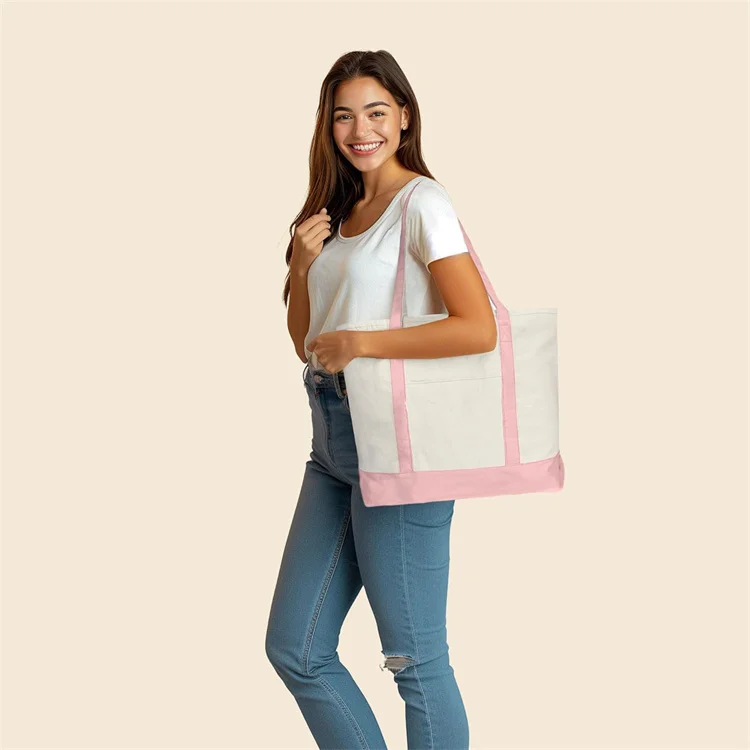 High Quality Customized Organic Recycled Cotton Shopping Tote Bag Canvas Tote Bag with Custom Printed Logo