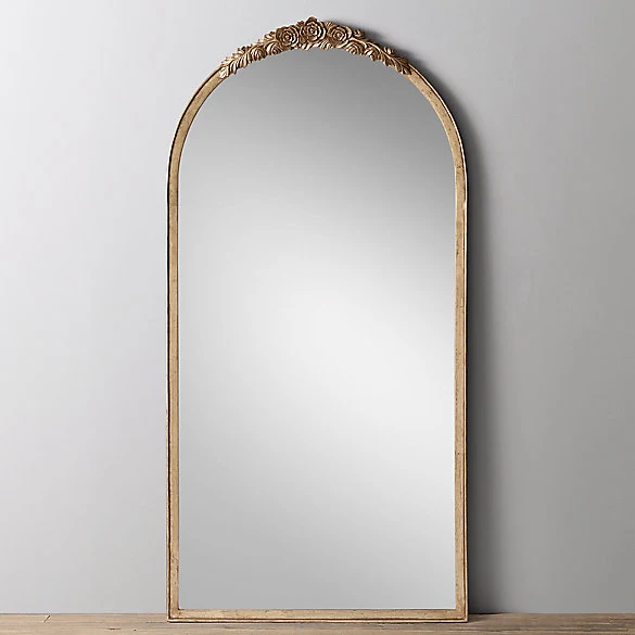 French Antique Rose Carved Mirror with Various Sizes Wall Mounted Mirror Bedroom Living room Fireplace Entrance decor Gold Wood