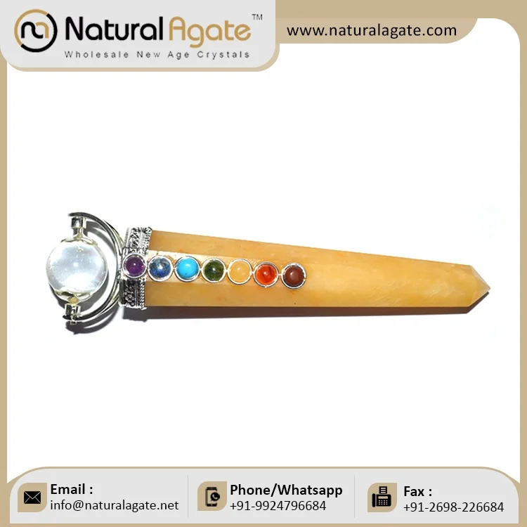 Crystals Stone 7 Chakra Tibetan Stick Healing Wands For mental balance