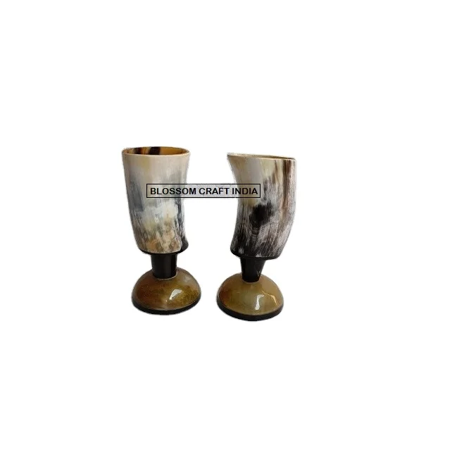 Best Quality Natural Buffalo Horn Shot cups Cow Horn Viking cup Manufacturer from India