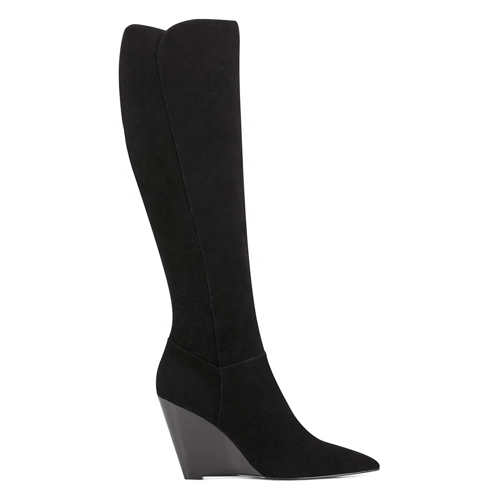 Hot selling cheap pu upper and  outsole classic good quality wedge boots women