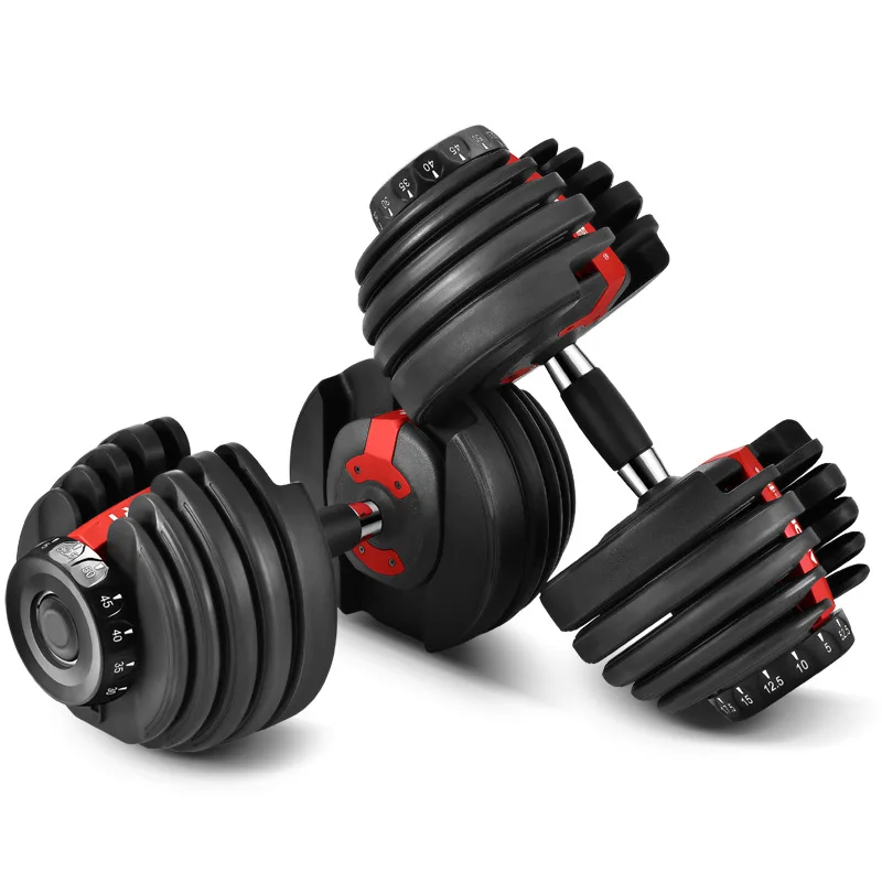 Adjustable Dumbbell Set for Workout Gym Fitness 40 Kg 60 Kg Men Strength Training Polybag+ctn+wooden Case Nylon/silicon Steel