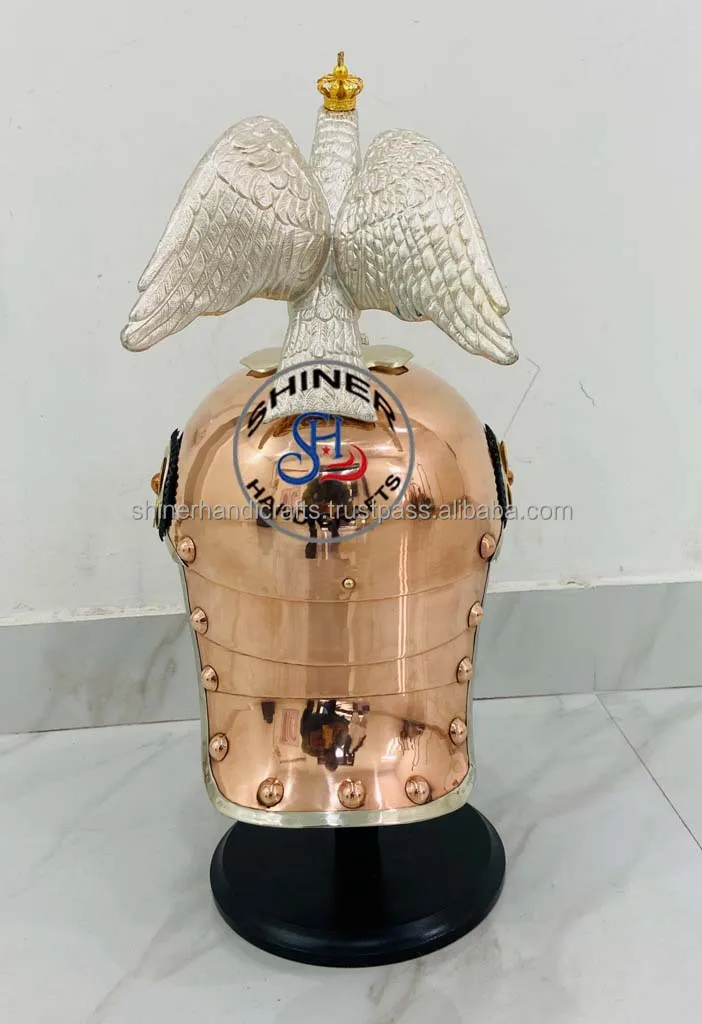 Средневековый немецкий прусский шлем латунный и медный Орла декоративный из прусской гвардии