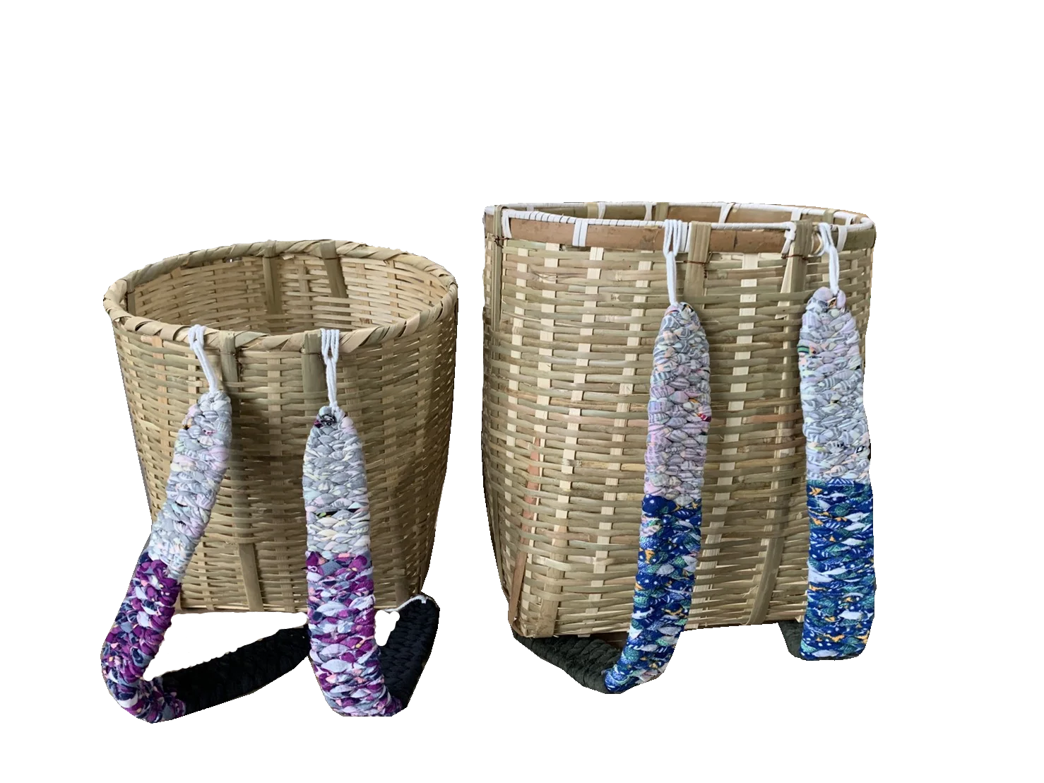 Back bamboo handmade basket  with sling back to buy food storage fruit useful bamboo basket for farm with Japan standard