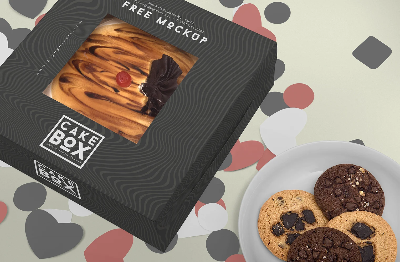 Custom High Quality Paper Box with Window for Cakes Combining Secure Packaging with an Eye-Catching Display