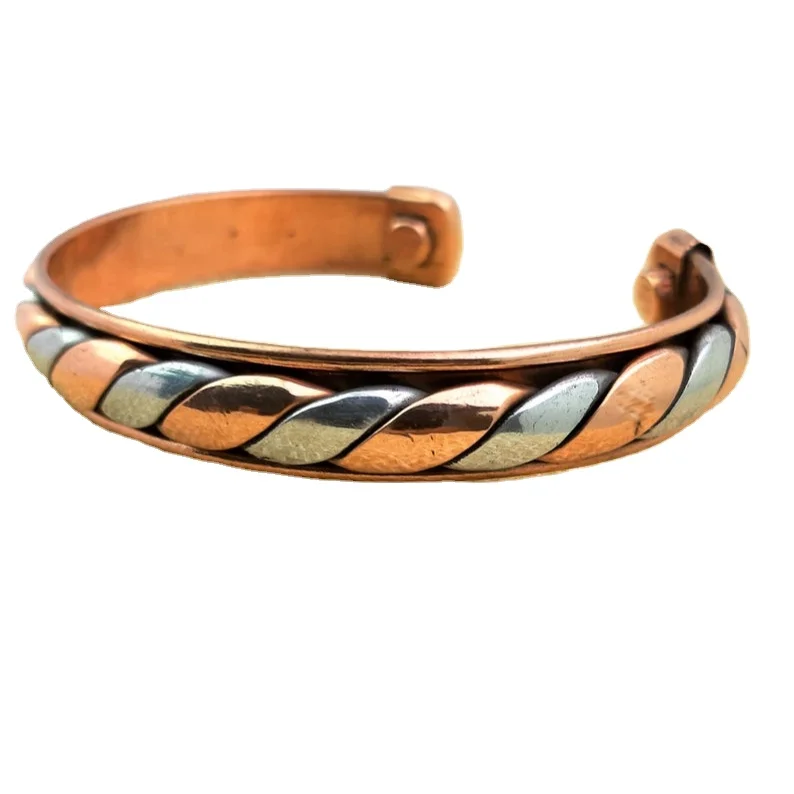 Wholesale Personalized Adjustable Cuff Bracelet Engraved Friendship Bangle Custom Copper Men Jewelry Bracelets From India