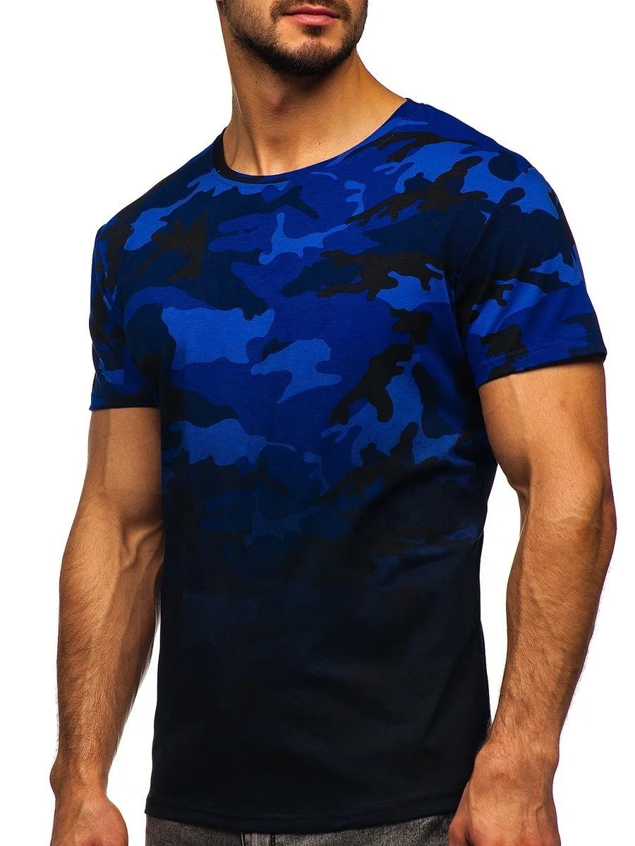 Premium Quality Camouflage T-shirts Casual Outdoor Gym Sports Fashion Fitted Short Sleeves Tshirts For Mens