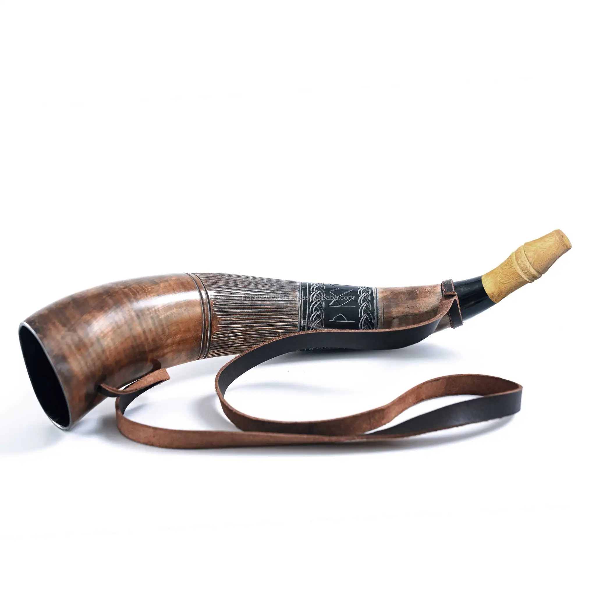 Natural Handmade Real Buffalo Horn Trumpet Kosher Shofar for Religious Purposes Polished Viking Horn Bull Ox Horn Music Style