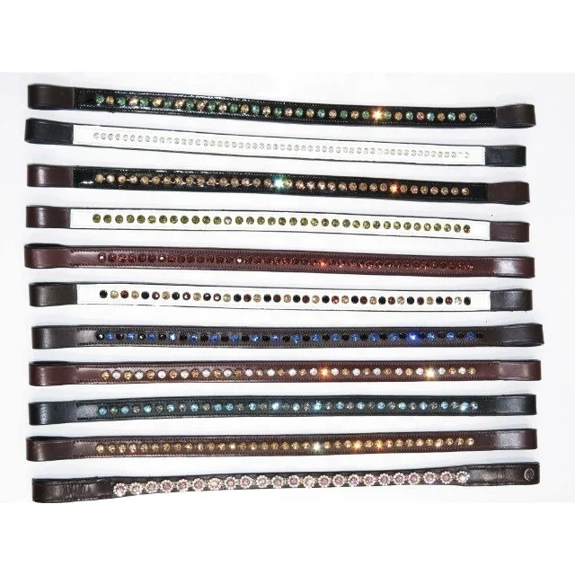 Equestrian One Row Straight Diamond Horse Brow Band for all type Bridle