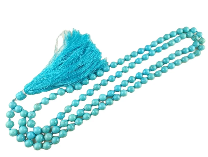 Высококачественный Бирюзовый лечебный хрустальный бисер Jap Mala /108 jap mala: Хрустальный камень: драгоценный камень бусина: reiki Исцеление