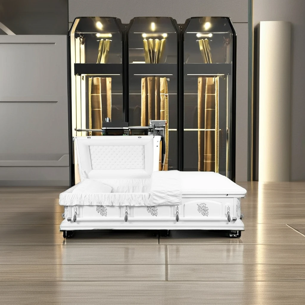 DSP Brand Single Funeral Supplies Flat Lid Handle Accessory Foldable Industrial Coffin Caskets DLP Molding New 3 Years