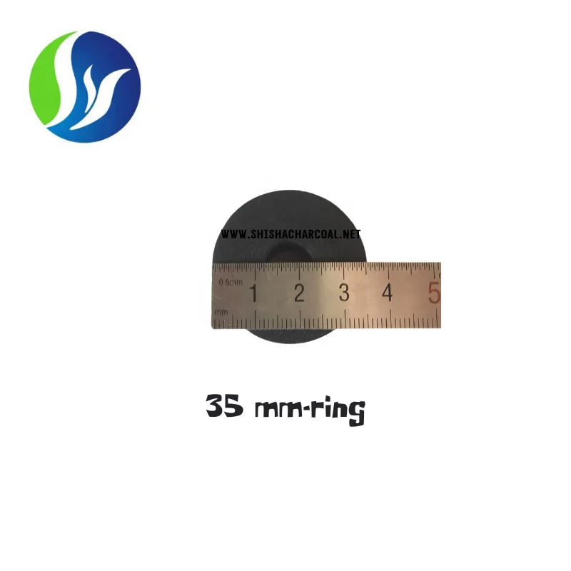 Shisha Charcoal  with a Hole Pure Fruit Wood Long Burning Time Round Shisha Charcoal