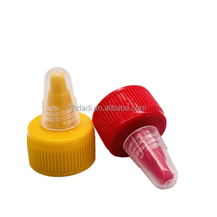 Wholesales 20mm 24mm 28mm Plastic Twist Top Caps Long Nozzle Squeeze Bottle Cap
