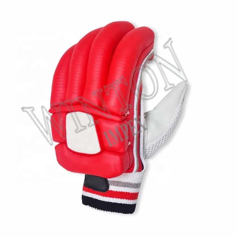 2021 OEM New Best Cricket Batting Gloves For Professional Players With Pitted Leather Highly Protection and Finger Saver