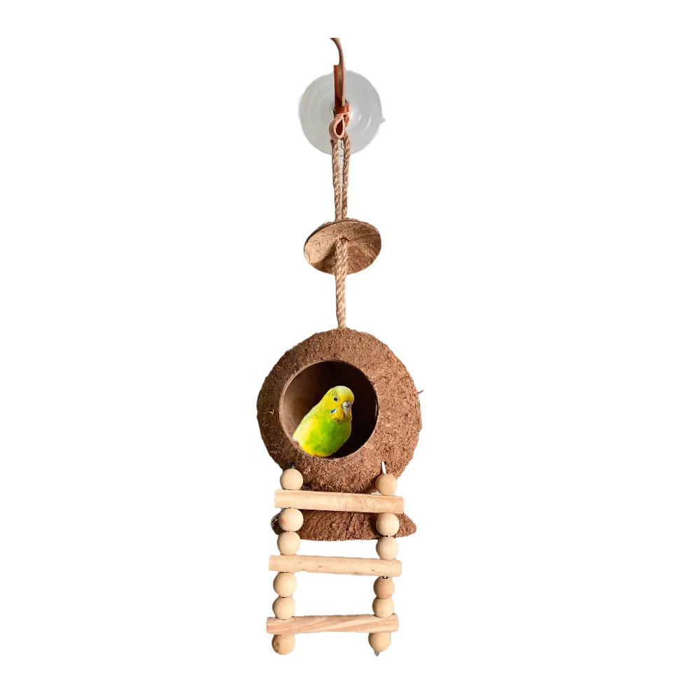 Coconut Bird House Bird Nest Small Animal Hides Cage Habitat Hideout For Bird/Hamster/Small Animal Pet Supplies Pet Cages