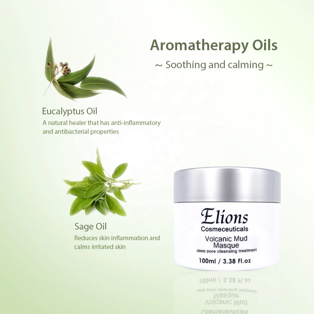 Deep Pore Purifying Facial Mask Dry Eucalyptus Oil Volcanic Clay Kaolin Mineral Herbal Formula Enhances Texture Face Nose Use