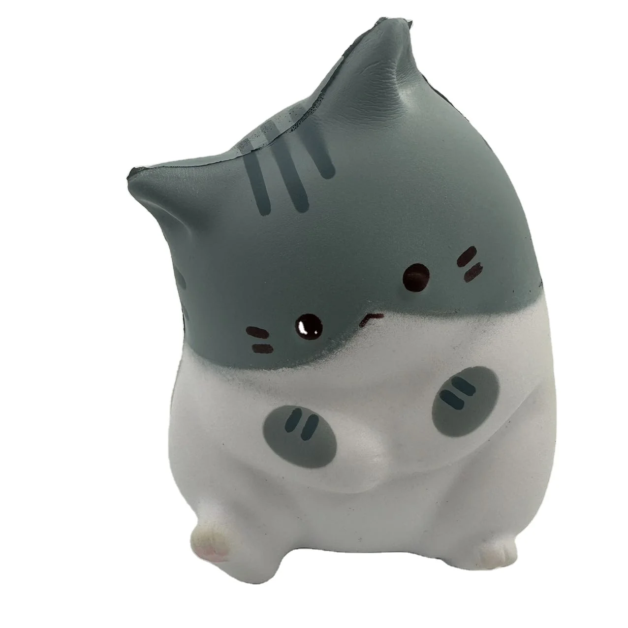 Multi Color Promotional Gift Toy Anti Stress Relieve Custom printing Logo Design and Size PU Bouncy Soft Foam Slow rise Cat doll