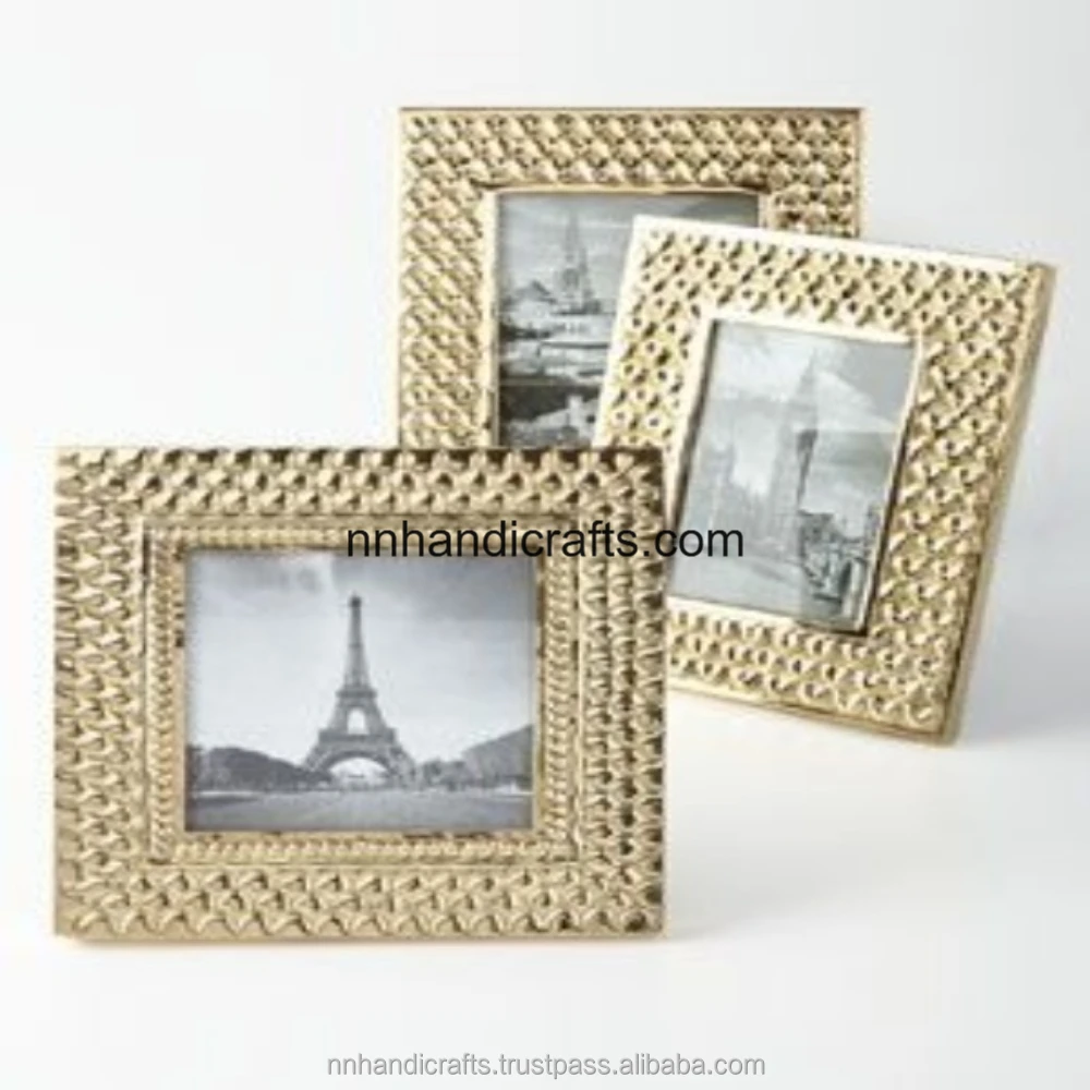 Unique Latest Design Aluminium Metal Silver Antique Color Rectangular Photo Frame Clip Photo Holder Wall Frames Clip Photo Hold