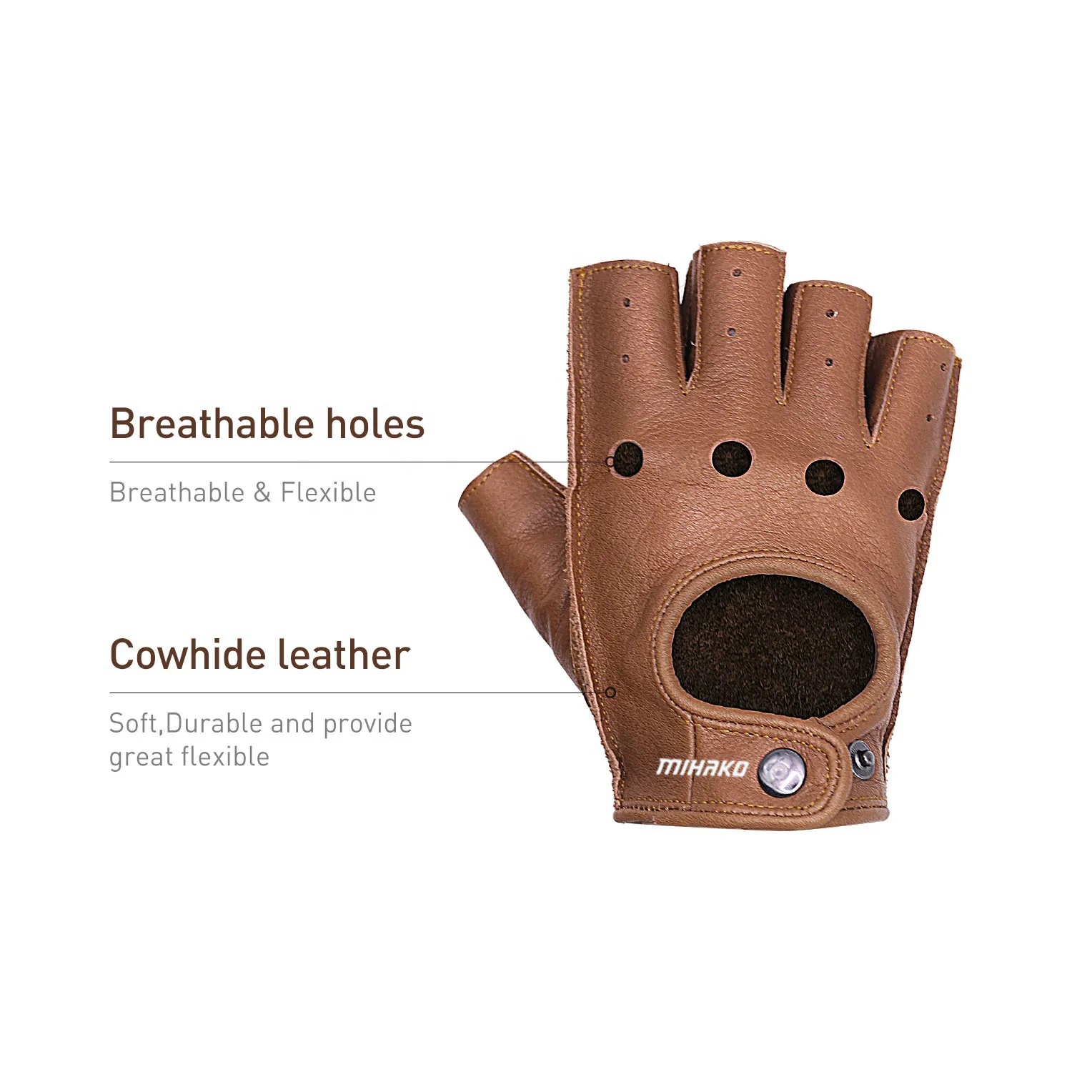 Amazon hot selling Half Finger leather Gloves combat gloves Tactical Gloves for Driving Camping, Hunting