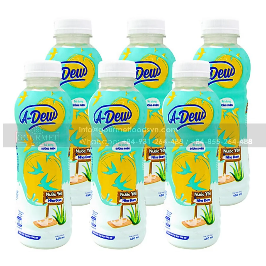 A-Dew Birds Nest напиток с целлюлозой алоэ вера характерный сладкий вкус от скального сахара охлаждающий Алоэ Вера натуральным птичьим гнездом