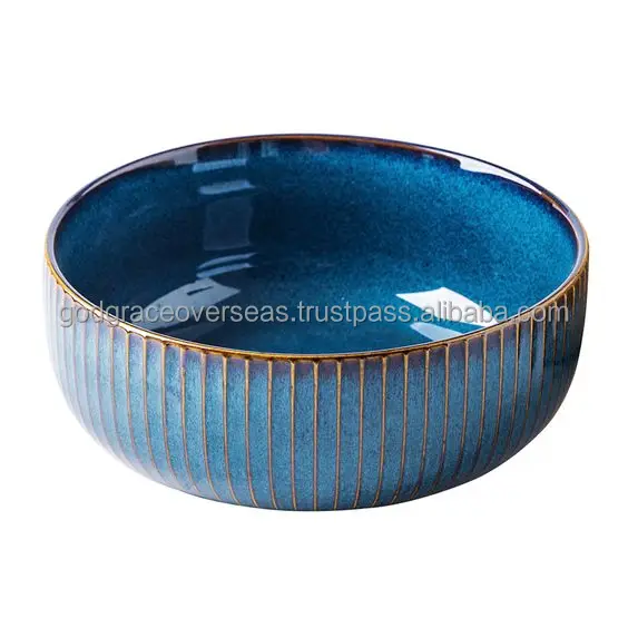 Round Colored Nordic Modern Home Restaurant Use Ceramic Serving Bowls Serving Bowl Free Sample