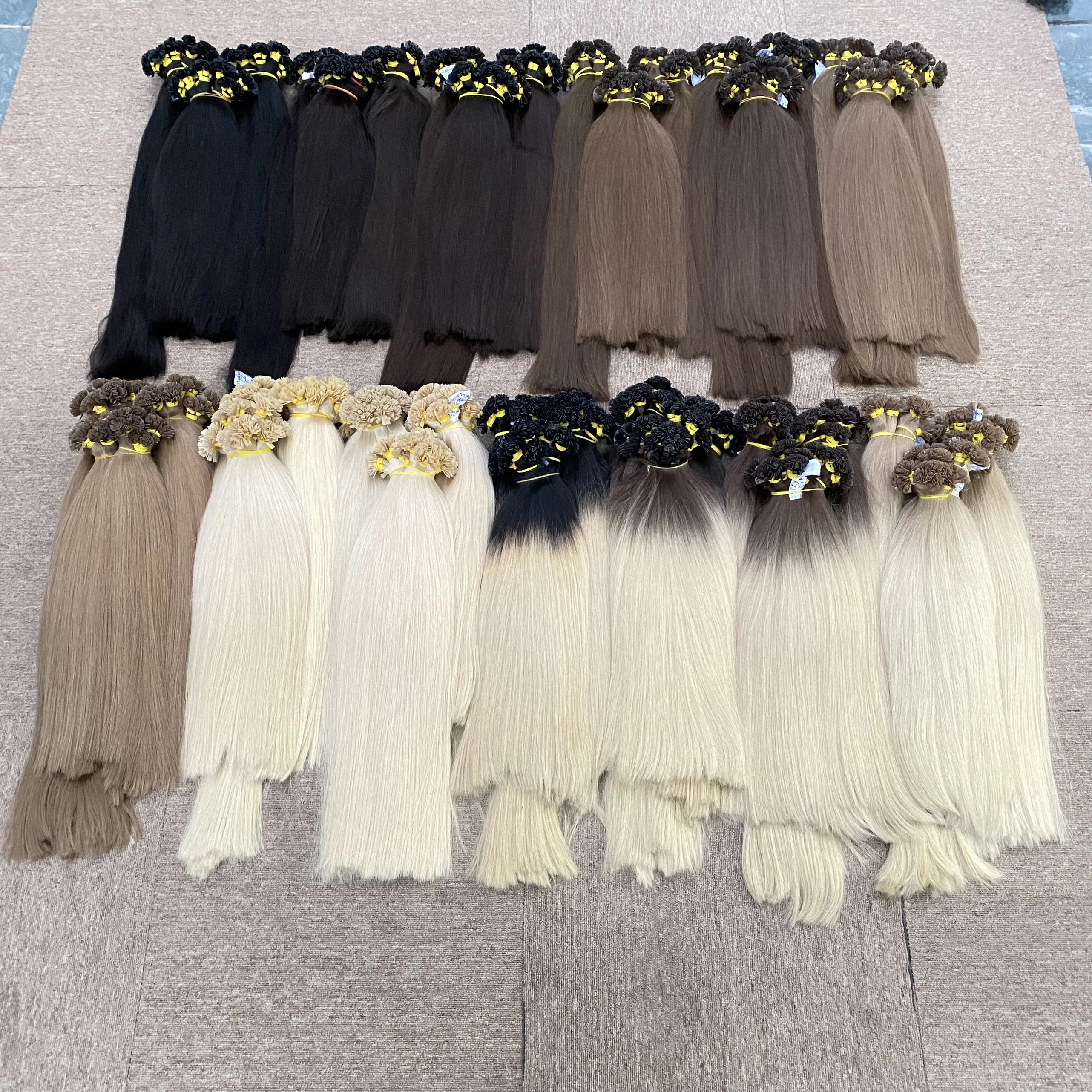 Natural straight Natural wave Colored Hair Bulk Top one cut raw vietnamese hair Human Hair wefts skin bundles Vietnam quality