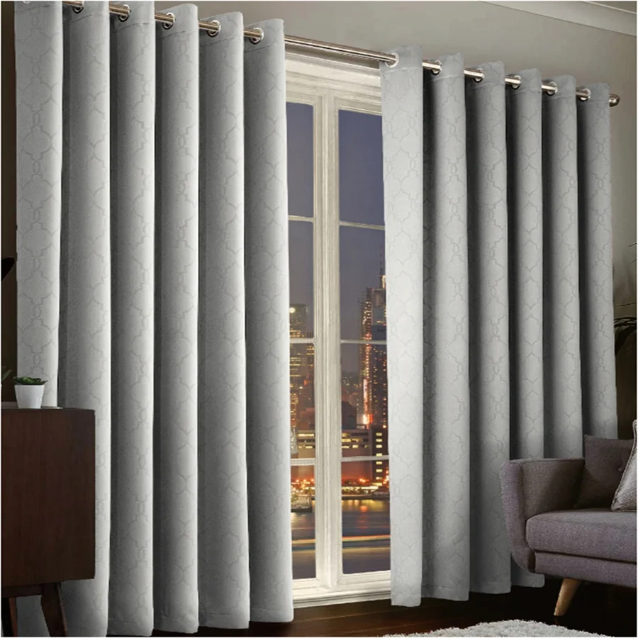 High quality living room curtains luxury blackout window curtains embossed blackout curtains modern blackout