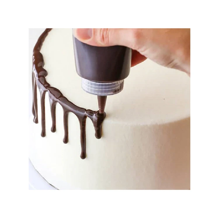 Bakery Items & Cake Decoration Usage Food Grade Silver Color Choco Drips Available in Handy Bottle