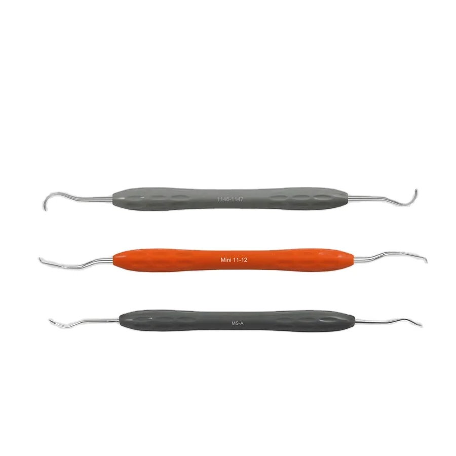 WHOLESALE DENTAL SCALER H6-H7 SILICONE+MINI 11/12 + MS-A MINI SICKLE SCALER SET DENTAL CE CERTIFIED APPROVED