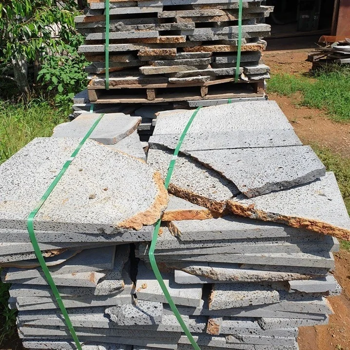 Lava Paver Rock Decor Moca Cream Limestone for Sale antique Portugal Stone Wooden Time Surface Packing Big