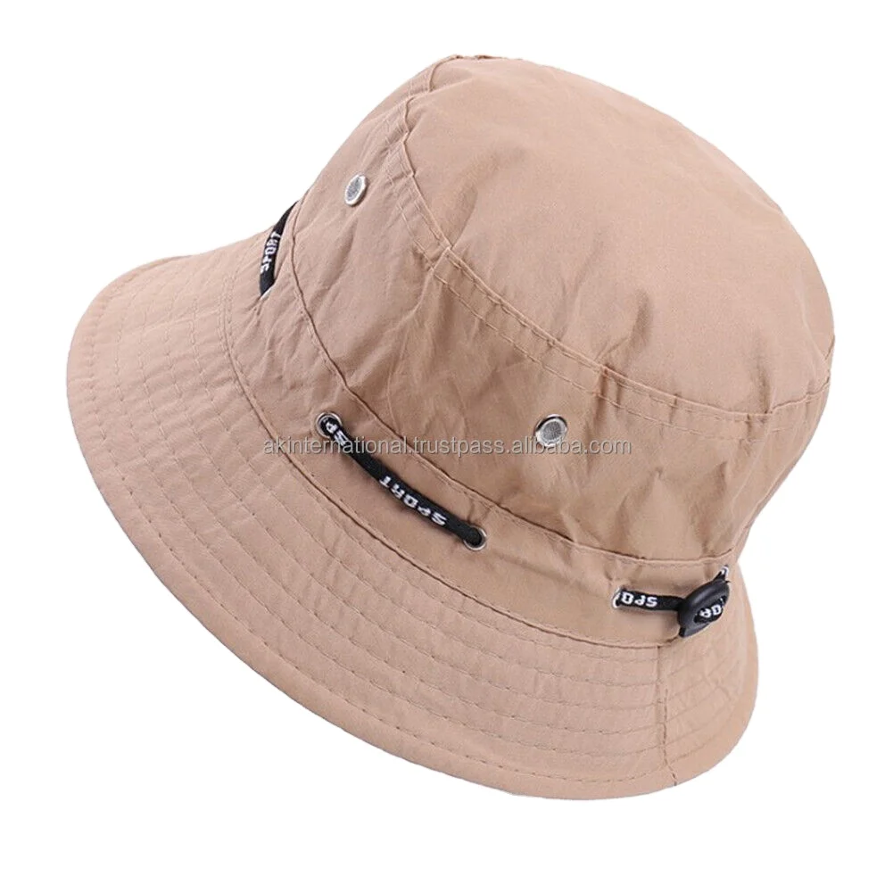 High Quality Bucket Hat Cap Cotton Fishing Boonie Brim Visor Sun Hat Summer Men Women Camping