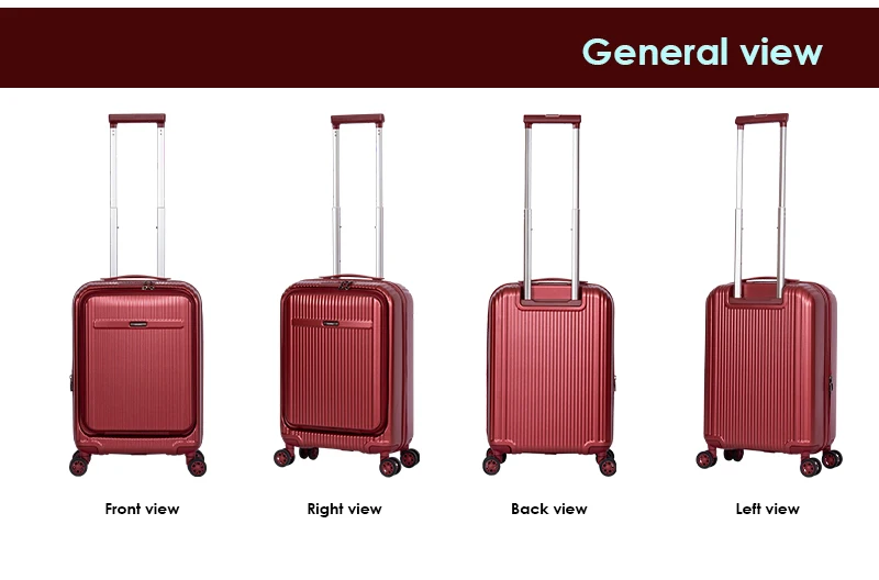 stylish design  3pcs ABS+PC travel case small suitcases carry on boarding luggage trolley bag
