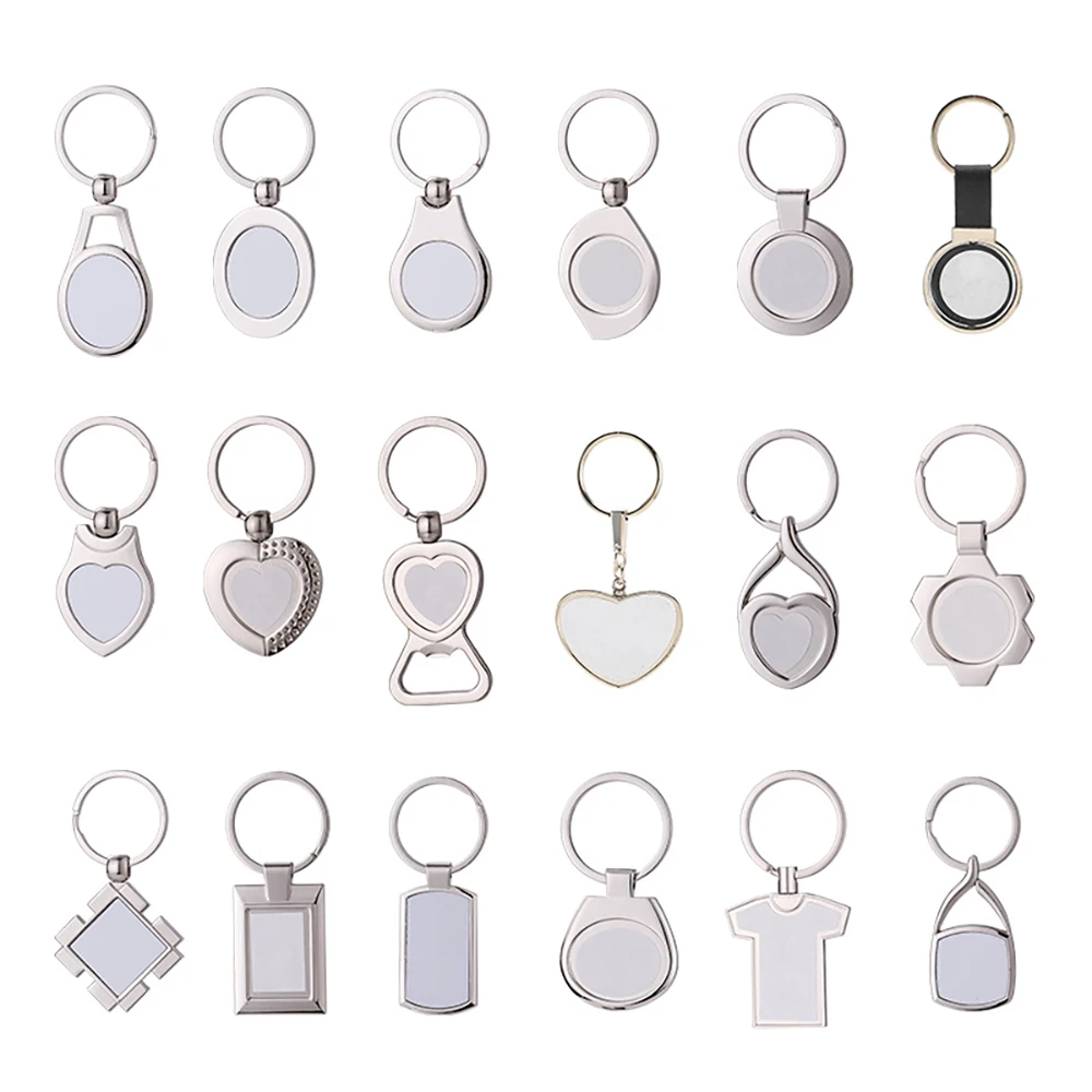 Ready to Ship Most Popular Sublimation Metal Keychain Keyring Holder Blank Metal Key Chain