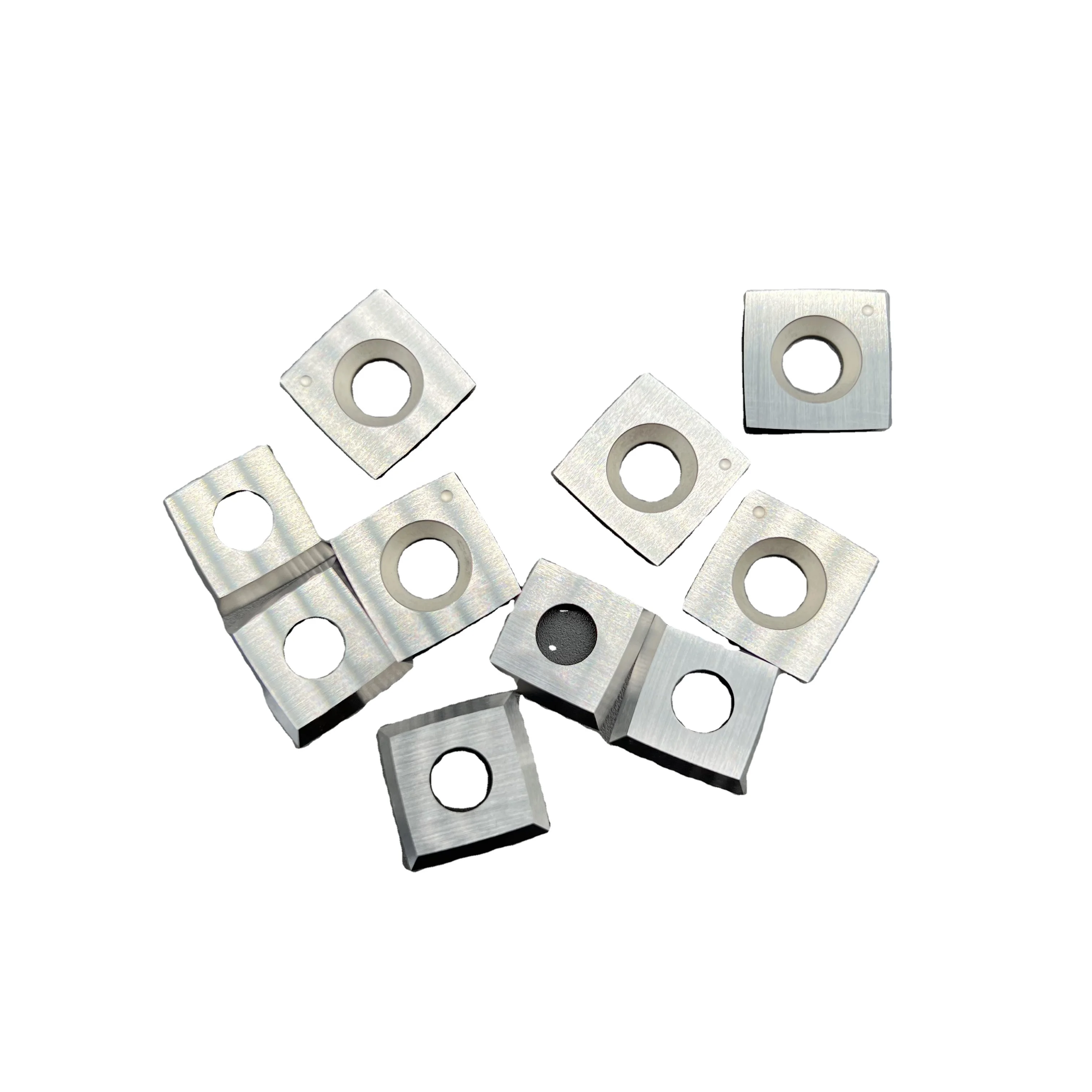 Cowee - Tungsten Carbide Blades CNC Woodworking 15x15x2.5mm-R100 Reversible Inserts for Wood Turning Tools