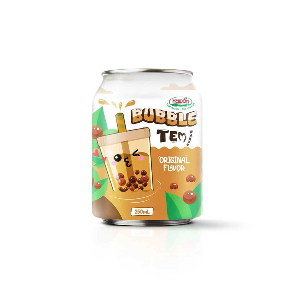 Private Label bubble tea drink 8.4 Fl Oz Canned Popping Boba Pearl Mixed Fruit Flavor Ready-to-drink Bubble Milk Tea Drinks