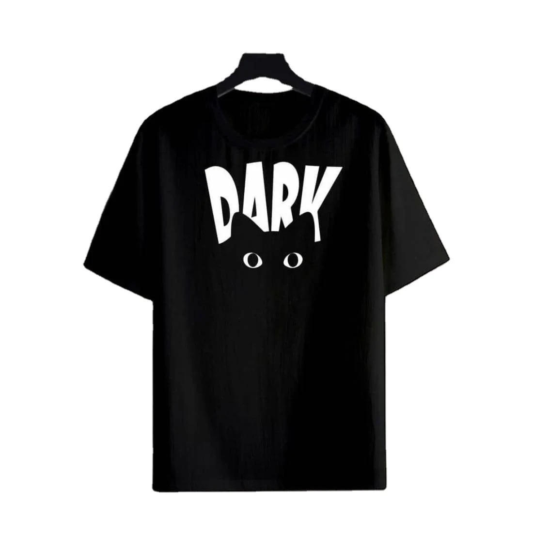 Impressive White Dark Half Sleeve Black Tshirt Fashionable Oversize Tshirts Boys And Girls Theme Unisex Tshirt 100% Cotton