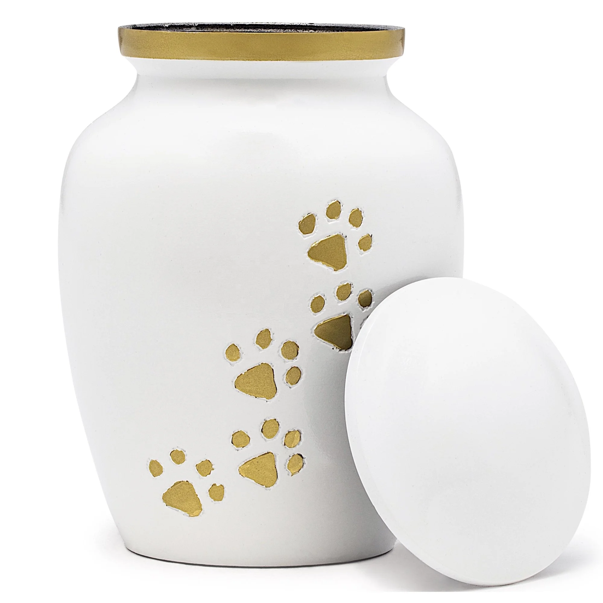 Black Color Metal Pet Cremations Urns for Animal Ashes / High Quality Brass Pet Funeral Urns for Dog and Cat Ashes Best Seller