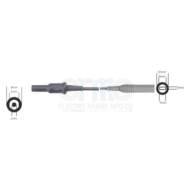 Best Product 2023 Electrosurgery Diathermy Standard  Plug Bipolar Cable Flat Plug Safety International 4mm Banana Plug Fitting