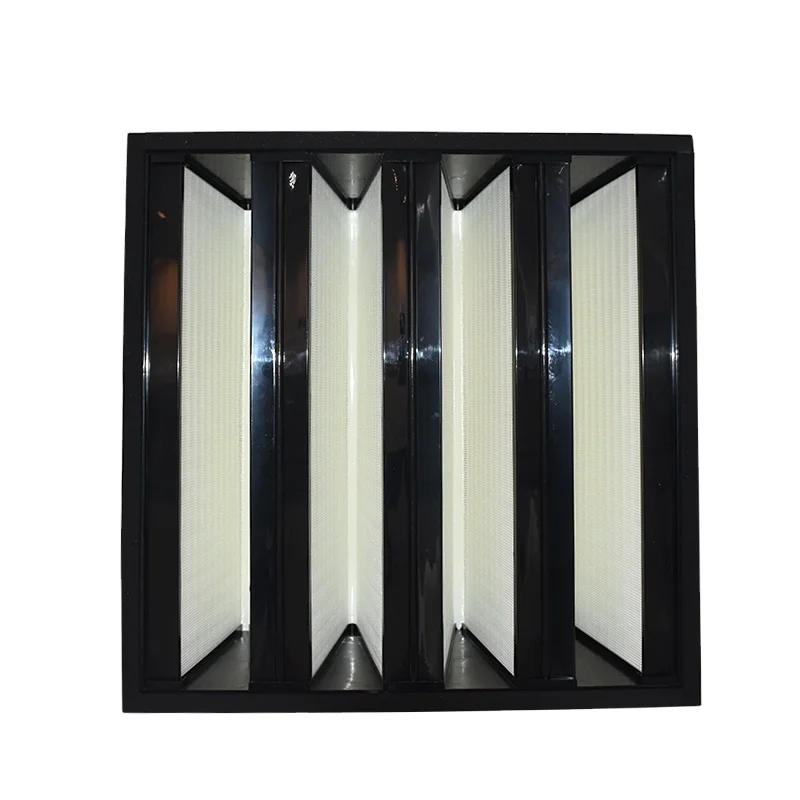 High Efficiency Industrial Air Purifier F8 F9 V Cell HEPA Air Filter New Condition Core Media High Quality Fiberglass Bank