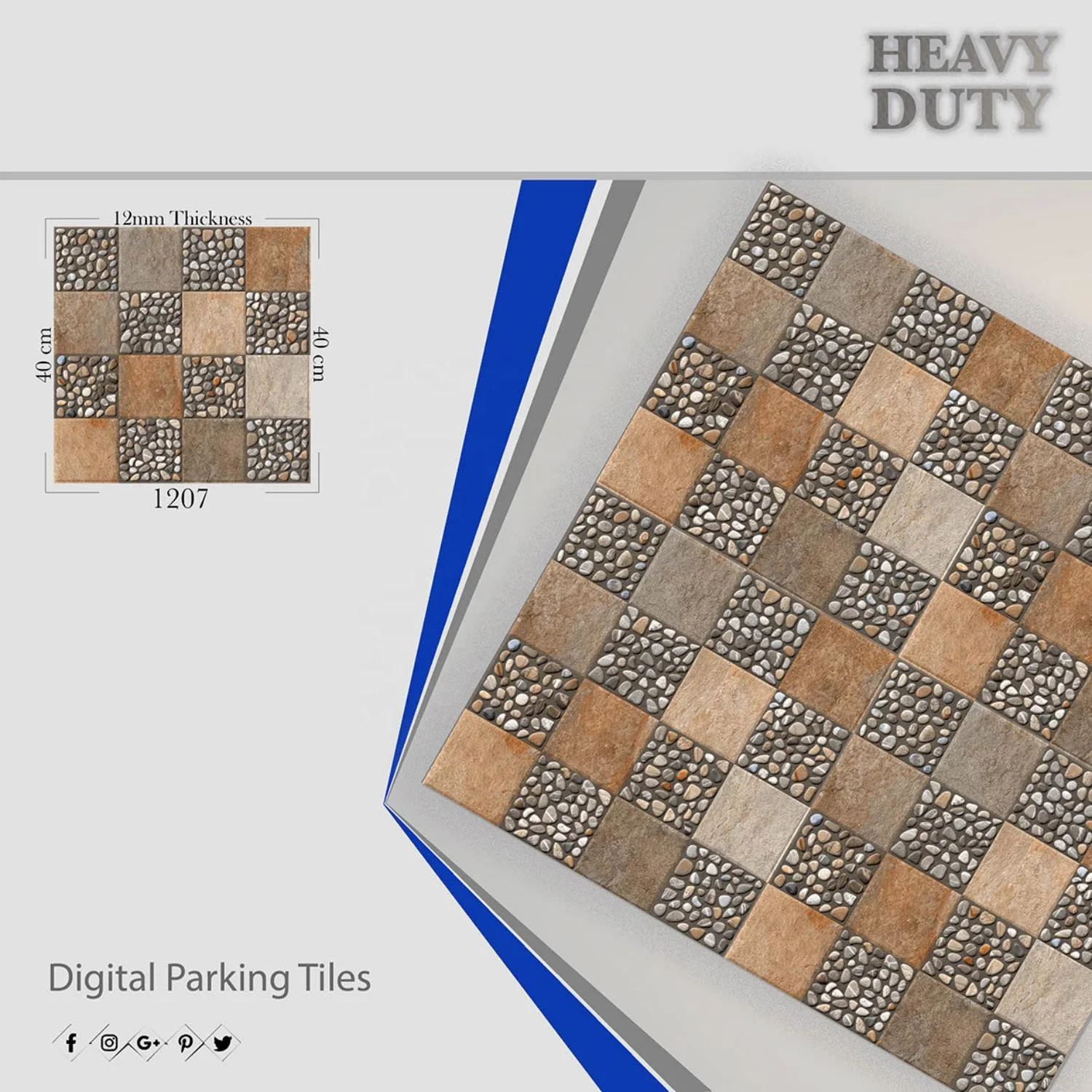 Direct Sale From Indian Wholesale Factory Manufacturer Showroom 400x400mm Outdoor Porcelain Digital Floor Parking Tiles 40x40