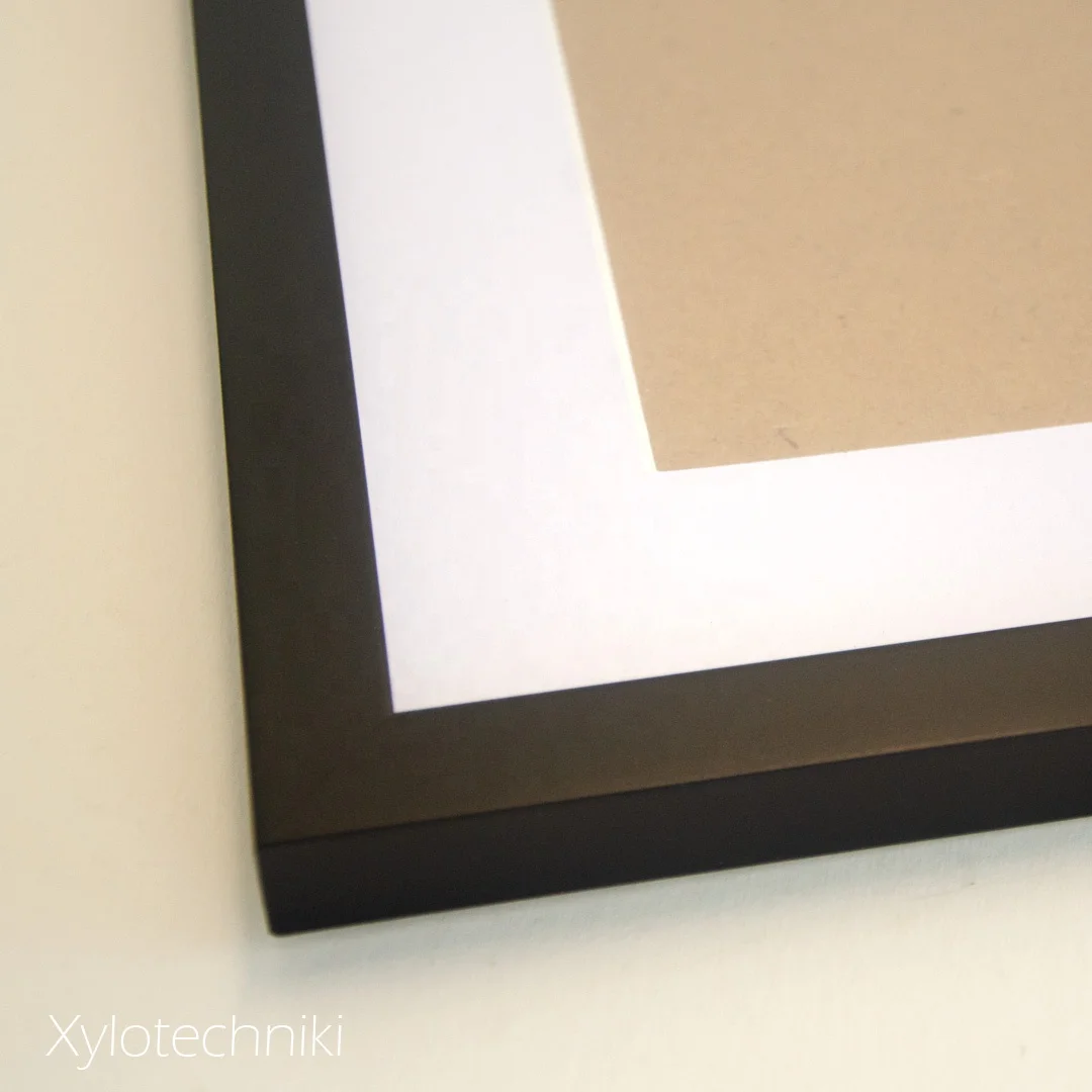 Wholesale wooden picture frame with matboard opening black ,white, grey, red etc acrylic glass A4 A3 A2 A1 custom sizes